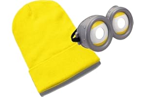 MFAZ Morefaz Ltd Okulary Minion, kostium Despicable Me, okulary do okularów – dorosłych, żółta czapka, czapka