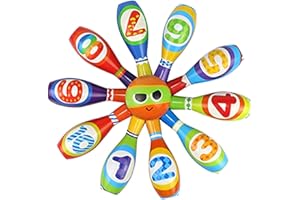 yoptote Kegelspiel für Kinder Outdoor Kinderspielzeug ab 3+ Jahre Bowling Set Kinder mit 10 Kegel und 2 Bälle Montessori Spielzeug ab 3 4 5 Jahre Junge Mädchen Lernspiele Geschenke für Kinder