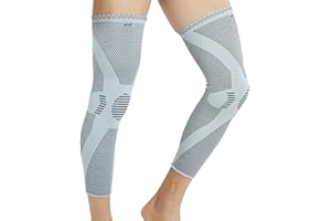 Neotech Care - Bandaż stabilizujący nogi i kolana - dzianina z włókien bambusowych - elastyczna i oddychająca - średnia kompresja (Szary, 2 jednostki, M)