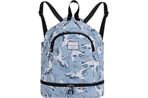 HAWEE Zaino Sportivo Grande Impermeabile con Coulisse - Borsa da Palestra con Tasca Interna Unisex per Vita Quotidiana, Scuola, Sport All'aperto, Tempo Libero, Yoga, Spiaggia, Nuoto