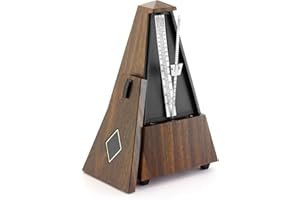 TIGER MUSIC Theodore Metronom mechaniczny MET21-WD – klasyczny projekt piramidy o wyglądzie drewna, idealny do klawiatury i ćwiczeń fortepianu