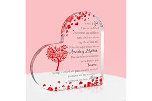 RATIFYALE Regalo para Hija, Regalo Hija Navidad, Placa Acrílica, Regalo Niña Regalo Adolescentes Chica, Regalo Cumpleaños Mujer para Hija, Regalos para Graduacion, Regalos de Reyes para Hija San Valentin
