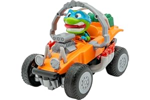 Teenage Mutant Ninja Turtles | Coche Teledirigido Roll Over de Leonardo Tortuga Ninja, Estilo Clásico | Juguetes y Regalos para Niños de 5 Años o Más