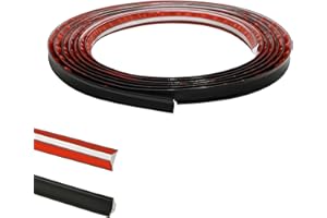 ZAYEJOD 6M PVC Abschlussleiste Selbstklebende für Arbeitsplatten Küche, Ecken, Fliesen, Abschlussprofile, Winkelleiste Eckfugen abdichten Wandabschlussleiste,12mmx6mm Schwarz