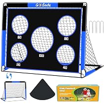 LARMNEE But De Football Pour Enfant, Cage De Foot Portable Et Pliable, But De Foot 2 En 1 Avec 5 Trous, Sac De Transport Et Piquets Fournis, Pour LARMNEE But De Football Pour Enfant, Cage De Foot Portable Et Pliable, But De Foot 2 En 1 Avec 5 Trous, Sac De Transport Et Piquets Fournis, Pour