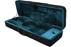SEAFRONT Custodia rigida per violino leggera, protettiva, rettangolare, in tessuto Oxford, in schiuma, per violino 4/4, colore nero