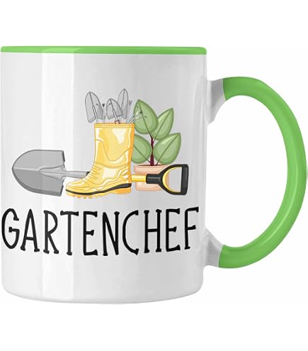 Emaille Tasse 'Keine Zeit – Der Garten Ruft' – 300 Ml, Weiß Mit Schwarzem Rand | Robust, Kratzfest, Spülmaschinengeeignet | Geschenk Für Gärtner