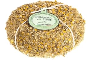 ROMAGNA TERRE Pecorino camomilla mit Kamillenblüten ca. 600gr Käse aus Ziegenmilch Gewinner bester Pecorino Italiens