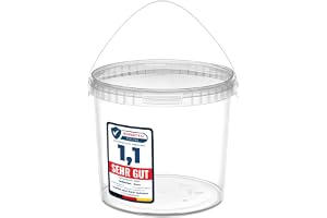 Garronda hink med lock 8 Liter för förvaring av livsmedel och kemiska produkter, Transparent GD-0072