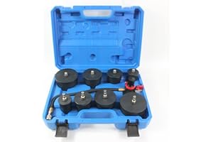 TASOFAC Turbo Boost Leak Tester Kit, 4 Pairs Graduated Adapters for 1.38-3.54 Inch Hoses, 0-6 Bar (0-80 PSI) Pressure Gauge, Accurate Air Hose Pressure Measurement Tool