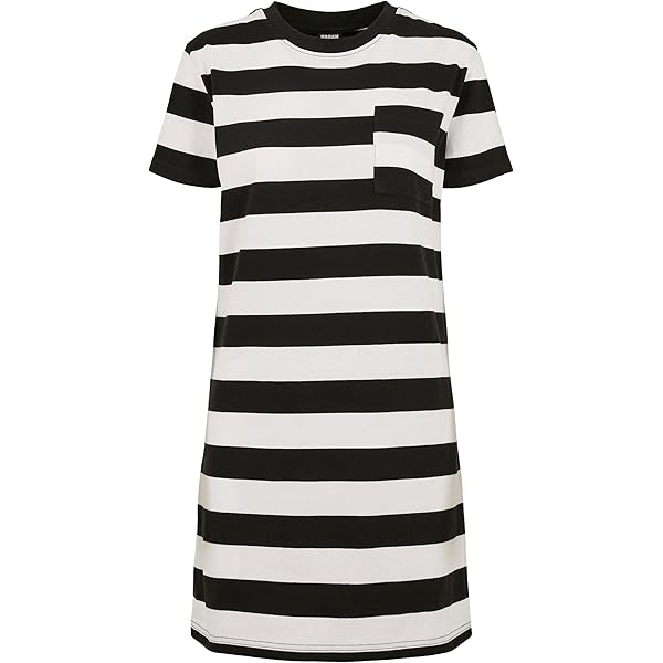 Urban Classics Vestito Donna Boxy Lace Hem - 100% Cotone, Casual Con Orlo A Pizzo, Lunghezza Sopra Ginocchio - Foto 8