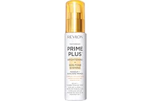 Revlon Prime Plus Makeup & Skincare Primer Viso, Brightening + Skin-Tone Evening, Illuminante & Idratante, con Vitamina C e Acido Lattico, 30 ml