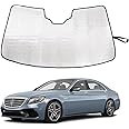 Car Front Windshield Sunshade for S-Class W222 2014-2020, Front Window Sun Shade, Foldable Reflective Sun Visor, Screen Shield Cover UV Blocker Protector HeatShield