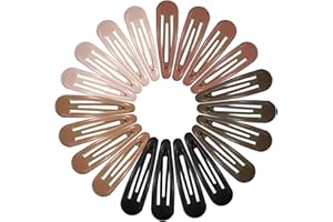 YUXIANLB 20Pcs Metal Snap Hair Clips Accessories, Water Drop No Slip Barrettes, Heavy Coated Small Clips For Thick And Thin Fine Hair (5 Colors)