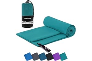 Zenacross Asciugamano Palestra 180 x 90 cm con Borsa per il Trasporto - Asciugamano Microfibra a Rapida Asciugatura e Versatile - Telo Palestra Taglie XL - Verde Petrolio