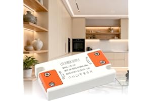 KSIBNW Transformateur 220V 24V LED Alimentation 0,5A 12W, Convertisseur de Tension 220V AC à 24V 0,5A 12W DC Adaptateur Basse Tension Transfo Constante Tension Ultra Mince Driver pour LED Bandes