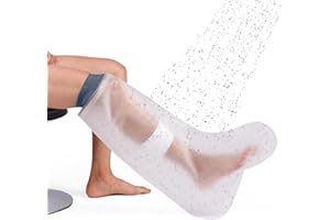 COMFYTHERA Large Waterproof Leg Cast Cover for Shower Foot Wound Protector Bath Adult Watertight Cast Bag Showering for Surgery Leg, Ankle, Foot Burns Reusable Keeps Wounds Dry (B-Short Leg)