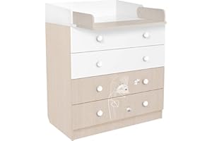 POLINI KIDS POLINI – francés Amis unidad de cajón, número 1580, blanco/roble Pastel