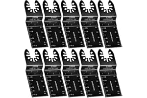 MIKIHAT 10 Pezzi Lame Multifunzione, 35mm Utensile Multifunzione, Multiutensile Professionale, Lama per Sega per Legno Metallo Plastica