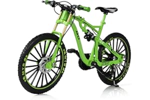 Risopen 1:8 Scale Die-Cast Alloy Mini Mountain Bike Bicycle Model Toy Finger BMX Toy Desktop Decoration Crafts for Cycling Lovers(Green)