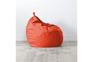 CHICKWING Copertura per Poltrona a Sacco, Chickw11 Pouf Portaoggetti per Bambini e Adulti, per Interni e Esterni, Senza Imbottitura, Sedia da Gaming Sedia da Giardino (Arancia,90x100cm)