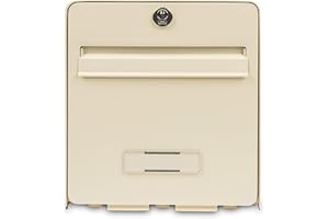 BURG-WÄCHTER Boîte aux Lettres Agréée La Poste, 1 Porte, 501 BE C FAVOR, Beige, en Acier Galvanisé, Avec Porte à Ouverture Totale et Stop-Courrier (Porte bloquée à 120°)