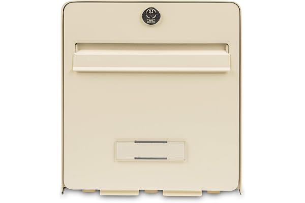 BURG-WÄCHTER Boîte aux Lettres Agréée La Poste, 2 Portes, 502 BE C FAVOR, Beige, en Acier Galvanisé, Avec Porte à Ouverture Totale et Stop-Courrier (Porte bloquée à 120°)