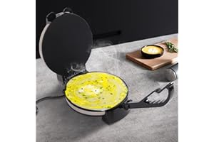 awolsrgiop Roti Maker, 10'' 1800W Tortilla Presse Roti Maker Elektrische Chapati Fladenbrot Tortilla Presse Papad Maker für Pfannkuchen, Pan Cakes, Omeletts, Palatschinken