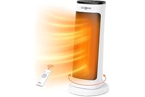 PARIS RHÔNE Space Heater, 2000W Electric Heater for Home Low Energy, Fan Heater with Thermostat 3-Mode 3-Speed, 12H Timer, 45° Oscillating, Tip-Over Protection, Portable Heater for Room, Office