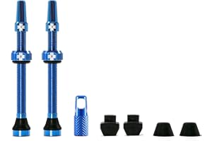 JUEGO VALVULAS MUC-OFF ALUMINIO TUBELESS 60mm Azul