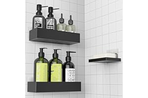 ‎DIWOKER Diwoker Duschablage Ohne Bohren - Duschregal Badezimmer Organizer Shampoo Halterung für Dusche (Schwarz - 3 Rechtecke)
