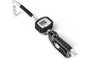 Lubeworks Pro Compteur Valve de contrôle d'huile numérique buse 10 gpm / 35 lpm Heavy Duty air Operated pneumatique 1/2" npt d'entrée de Gamme de Pression 7-1450 psi 5-100 Bar avec Flexible