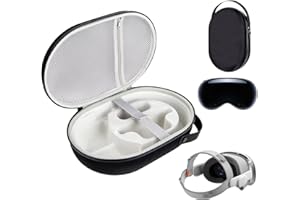 Olycism Twarda walizka kompatybilna z akcesoriami Apple Vision Pro, przenośna torba podróżna EVA do zestawu słuchawkowego Apple Vision Pro VR, czarna