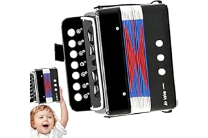Maciun Kids Accordion Toy - Instrument Toy Button Accordion for Kids,Portable 7 Keys Educational Music Toy for Children Kids