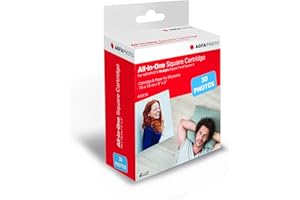 AGFAPHOTO AGFA PHOTO - Cartuccia e carta per 30 foto, formato quadrato 7, 6 x 7, 6 cm