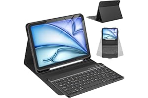 CC Store Tastiera per iPad Air 11 M3/M2, Air 5/Air 4, iPad Pro 11 4/3/2/1 Gen, Custodia Protettiva con Tastiera Magnetica Bluetooth Rimovibile - con Slot per Penna, Layout Italiano, Nero
