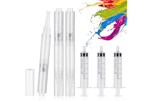 Thinp 6 Stück Ausbesserungsstift für Wände Nachfüllbarer Lackstift Ausbesserungsstift Pinselstifte zum Ausbessern Farbe Lackkratzer Pinselstifte Lackreparatur Pen Painting, für Lackkratzer