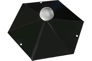 SAUERLAND SunnyDeals Pavillon-Haube | Pavillondach 6-eckig | schwarz glänzende Pulverbeschichtung | Edelstahlkugel | edle Optik | Firsthaube | Kantenlänge 25cm