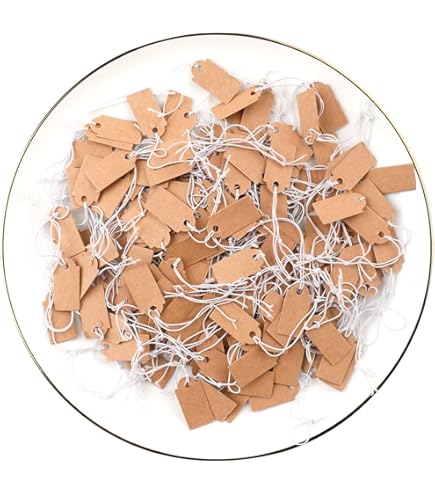 Étiquettes Autocollantes Prix Bijoux - 1000 Pièces Kraft - 6,5 X 1,2 Cm - Amovible Sans Trace - Pro Ou Perso