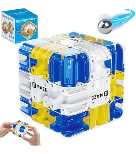 Puzzle 3D Labyrinthe Cube - Jouet éducatif En Plastique - Développe La Logique Et La Concentration - 8,5 Cm Cube - Cadeau Enfant Ou Adulte