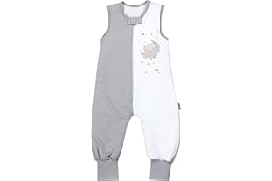 TupTam Saco de Dormir con Piernas para Bebés 2.5 TOG, Oso en la Luna/Gris, 116-122
