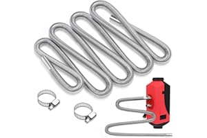 ZDQC Tubo Di Scarico Per Auto 300CM,Tubo Di Scarico 25 MM,Tubo Di Scarico Per Generatore Di Corrente,Silenziatore Tubo Di Scarico,Tubo Riscaldatore (300 cm)