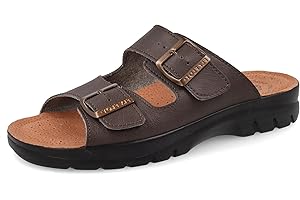 Fly Flot Albignasego, Ciabatte Uomo in Evopell, con Doppia Fibbia Regolabile, Sottpiede in Pelle