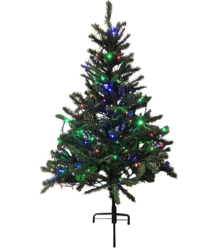 ALBERO DI NATALE LUMINOSO CON LUCI 490 LED IN FERRO ALTO 210 CM DA ESTERNO IP44