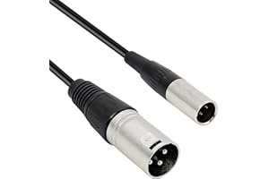 MEIRIYFA Câble de microphone mini XLR mâle vers XLR mâle, mini XLR mâle 3 broches vers carte XLR 3 broches Nong mâle pour appareil photo BMPCC 4K – 0,3 m (mini XLR mâle vers XLR mâle)