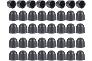 VOKENFORU M20 (30mm Wrench) Plastic Nut and Bolt Protection Dome Cover, Hex Nut Protective Caps Cover, No Thread, 40 PCS