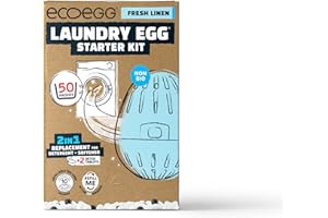 ecoegg Kit de démarrage | Remplacement de détergent et d'adoucissant | Non bio et sans enzymes, blanchiment chloré, phosphates, parabènes, SLS/SLES ou huile de palme | Végétalien | Peau sensible |