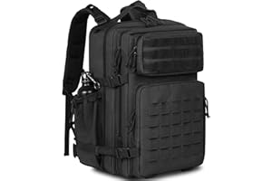 FREEAMG 42L Sac à Dos Tactique Militaire, Pack Tactique Grande Capacité avec Porte-Bouteille, Sac à Dos Militaire pour Randonnée, Camping, Pêche