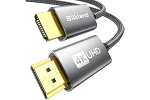 Silkland Kabel HDMI 0.5M 4K@60Hz 2K@144Hz, Kabel HDMI 2.0 z ARC UHD HDR 3D High Speed ​​18Gbps Ethernet, kabel HDMI do Soundbar/TV/Blu-Ray/Projektora/laptopa/PS4/PS5/Xbox/PC/Monitor itp.