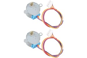 HALJIA 2 szt. 28BYJ-48 DC 12 V 4-fazowy 5-przewodowy silnik krokowy przekładnia do klimatyzatora kamery bezpieczeństwa monitorowanie regulacja kierunku jazdy zgodny z projektem Arduino DIY